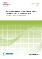 NCEC Guideline no. 14 - Management of an acute asthma attack front page preview
              
